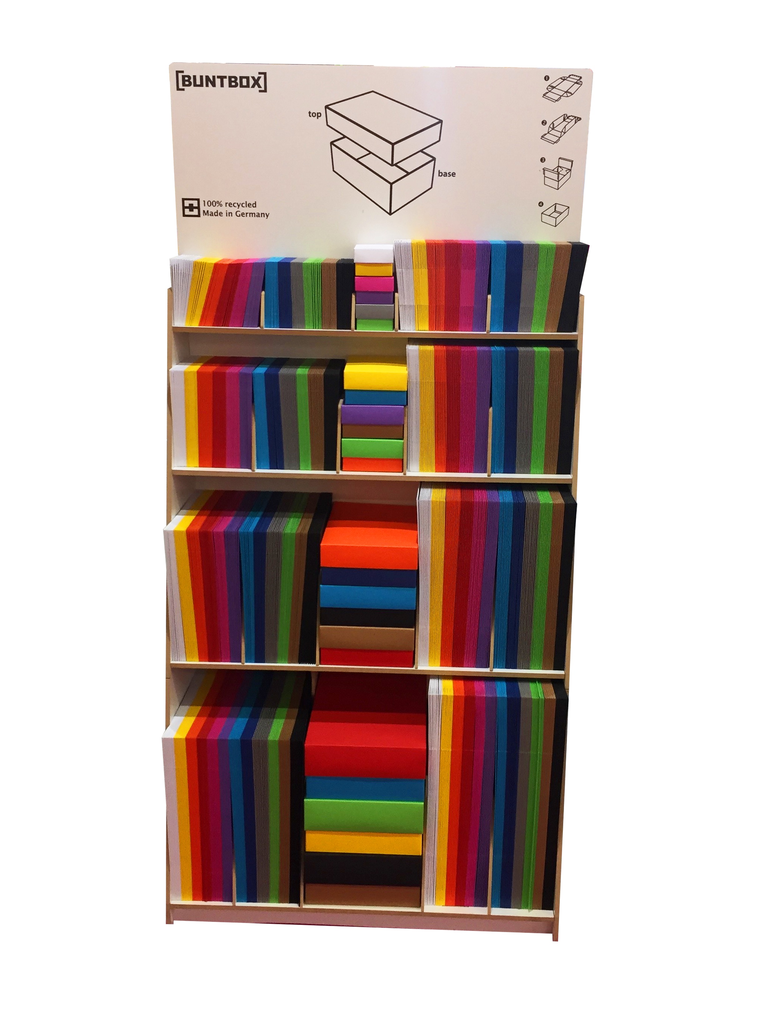 Buntbox POS Display gefüllt